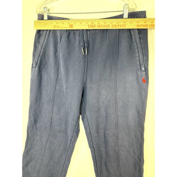 Polo Ralph Lauren Pants Men XL Navy Blue Joggers Sweatpants Tapered Drawstring - Picture 9 of 11